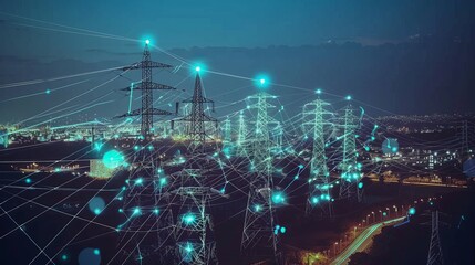 the use of data science in optimizing energy consumption and resource management in smart grid systems.  - obrazy, fototapety, plakaty