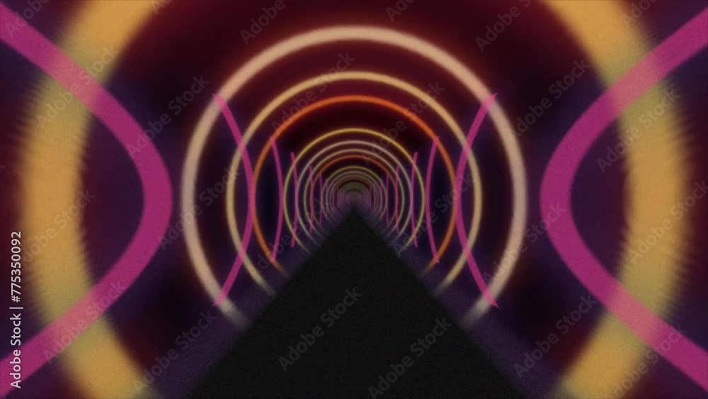 Poster abstract digital tunnel backdrop. unobtrusive endless background for video on the theme of high tech