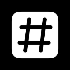 Editable hashtag vector icon. Part of a big icon set family. Perfect for web and app interfaces, presentations, infographics, etc