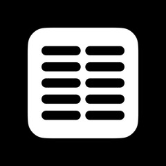 Obraz premium Editable text column vector icon. Part of a big icon set family. Perfect for web and app interfaces, presentations, infographics, etc