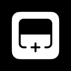 Obraz premium Editable add row below vector icon. Part of a big icon set family. Perfect for web and app interfaces, presentations, infographics, etc