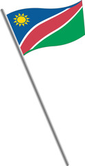 NAMIBIA FLAG MINIATURE, ABSTRACT SHAPE