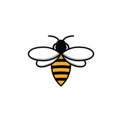 honey Bee, hive, bumblebee logo design flat style