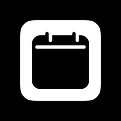 Editable vector empty calendar icon. Part of a big icon set family. Perfect for web and app interfaces, presentations, infographics, etc