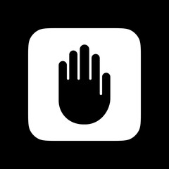 Obraz premium Editable stop, sign language vector icon. Part of a big icon set family. Perfect for web and app interfaces, presentations, infographics, etc