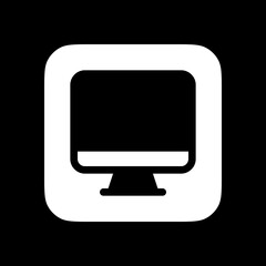 Editable vector blank desktop computer screen icon. Part of a big icon set family. Perfect for web and app interfaces, presentations, infographics, etc