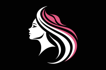 IIntroducing our sleek logotype featuring the silhouette of a woman's profile