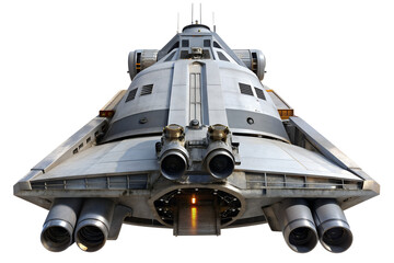 futuristic spaceship isolated transparent background