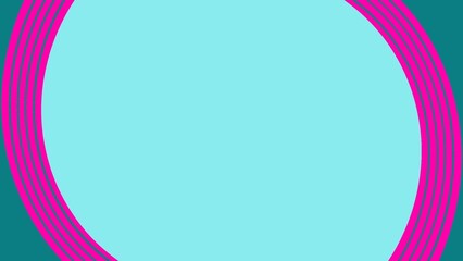 Pastel green picture frame. Green background with pink curved lines

