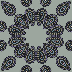 Patrón sin costuras mandalas abstractos colores - estampas - fondos - formas