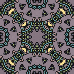 Patrón sin costuras mandalas abstractos colores - estampas - fondos - formas
