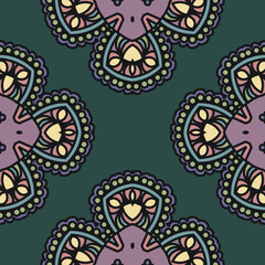 Patrón sin costuras mandalas abstractos colores - estampas - fondos - formas