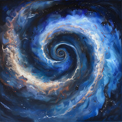 Sodalite Abyss: Unveiling the Spiral Galaxy