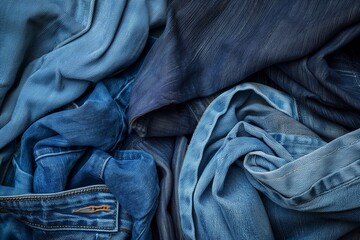 Detail-rich image of denim fabric showcasing the exquisite texture and quality of material