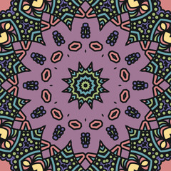 Patrón sin costuras mandalas abstractos colores - estampas - fondos - formas