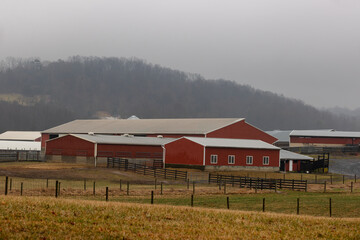Fototapeta na wymiar Agricultural landscape in rural Virginia, USA