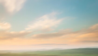 abstract blur beautiful green nature and blue sky white clouds wallpaper background