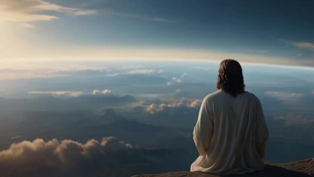 Jesus Christ Looking Over the World 