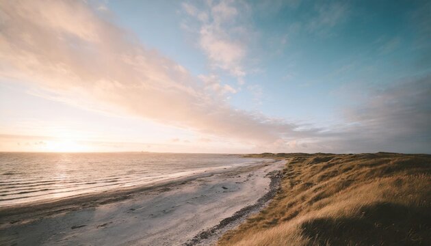 coastal landscape in northern denmark high quality photo