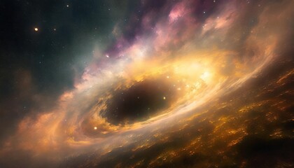 black hole nebula distortion - obrazy, fototapety, plakaty
