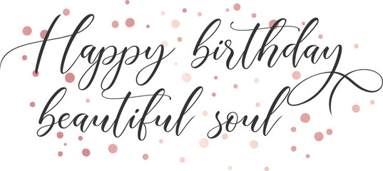 Stylish , fashionable and awesome Happy Brithdaytypography art and illustrator, Print ready vector  handwritten phrase Happy Brithday  T shirt hand lettered calligraphic design. Vector bundle. - obrazy, fototapety, plakaty