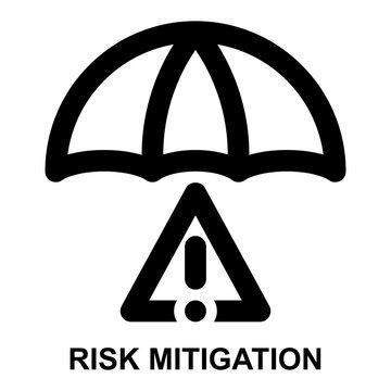 risk mitigation, risk, problem, warning, mitigation, umbrella expanded agile outline icon for web mobile app presentation printing