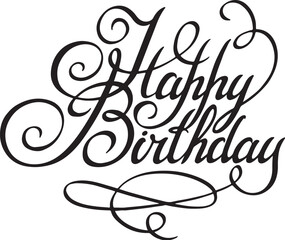 Stylish , fashionable and awesome Happy Brithdaytypography art and illustrator, Print ready vector  handwritten phrase Happy Brithday  T shirt hand lettered calligraphic design. Vector bundle.