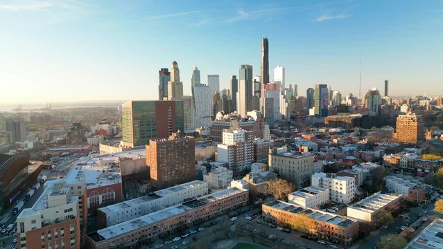 Aerial Hero Shot of Downtown Brooklyn