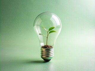 light bulb on green background generative ai