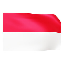 PNG 3D Flag of Indonesia icon isolated on a white background