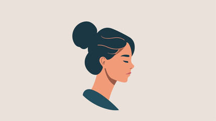 Woman faceless profile icon graphic design flat car