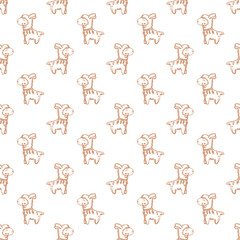 Seamless vector pattern with lamas 