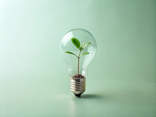 light bulb on green background generative ai