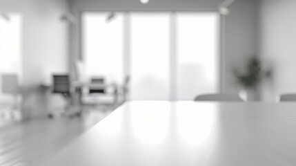 Mysterious silhouette amidst white-clear office blur - abstract corporate atmosphere concept