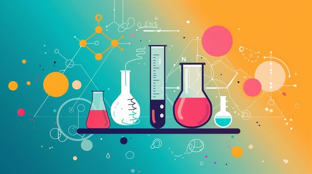 Professional and sophisticated graphics depicting scientific discoveries