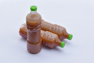 Fermentation of liquid organic fertilizer on isolated white background, liquid fertilizer from...