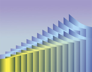 Obraz premium composition of planes and geometric shapes with gradations of several matching colors to support visual design needs