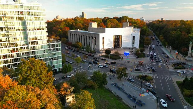 Birds Eye View of Brooklyn Library and Eastern Parkway