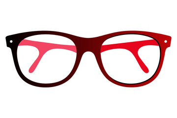 Fototapeta premium silhouette color image,Tifosi glasses, white background 