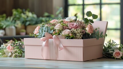 Pink Gift Box With Bow