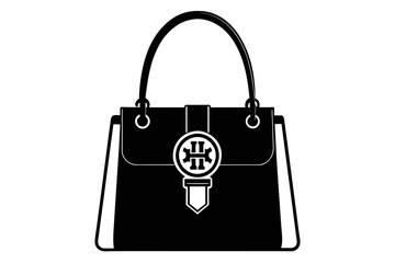 silhouette color image,Tory Burch handbag , white background © AL