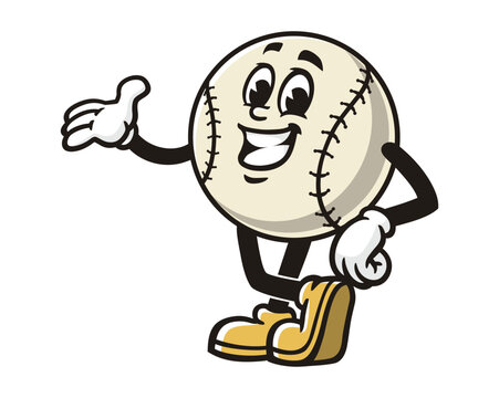 recommend clip art: smiling Baseball cartoon mascot illustration character vector clip art hand drawn