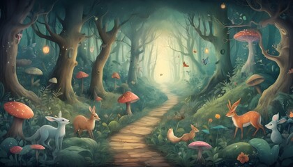 Enchanting-Whimsical-Illustration-Of-A-Magical-Fo- 3