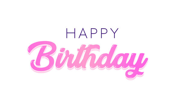 Happy birthday lettering typography 