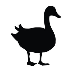 Duck icon vector. Hunting symbol. Goose logo. Vector Illustration.