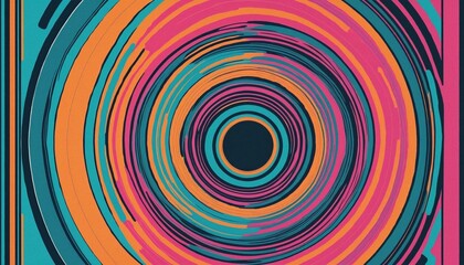 Naklejka premium Retro Striped Designs and Posters with Vintage Colors