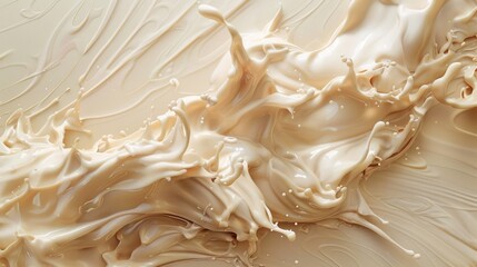 close up of white chocolate cream texture as abstract background,