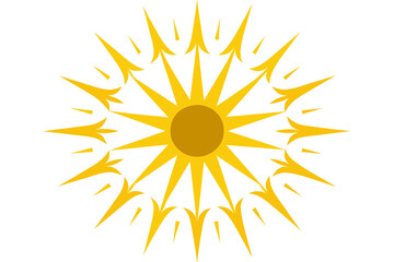 Silhouette Radiant Sun Icon Set Vibrant Collection of Yellow Sun Stars 