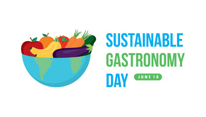 sustainable gastronomy day vector illustration design