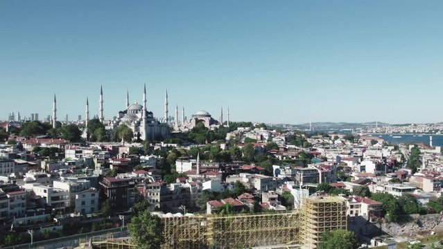Drone shot of Istanbul, Turkey 